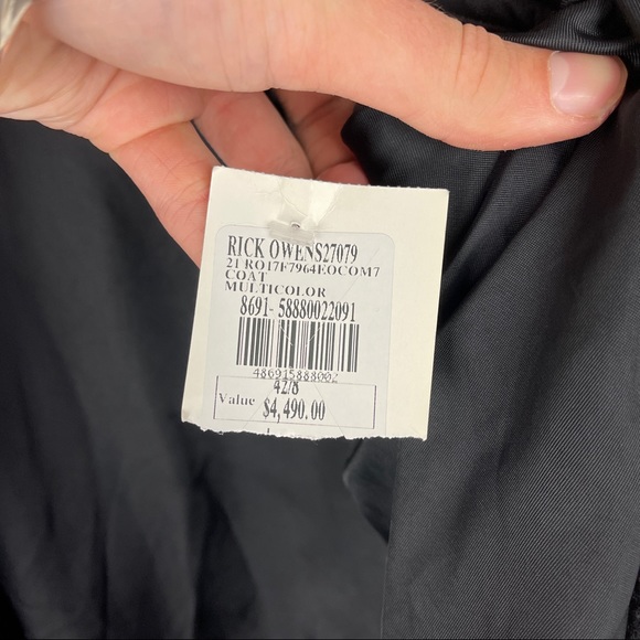 RARE Rick Owens Runway 2017 Wool Cape Zip Coat - Picture 14 of 16